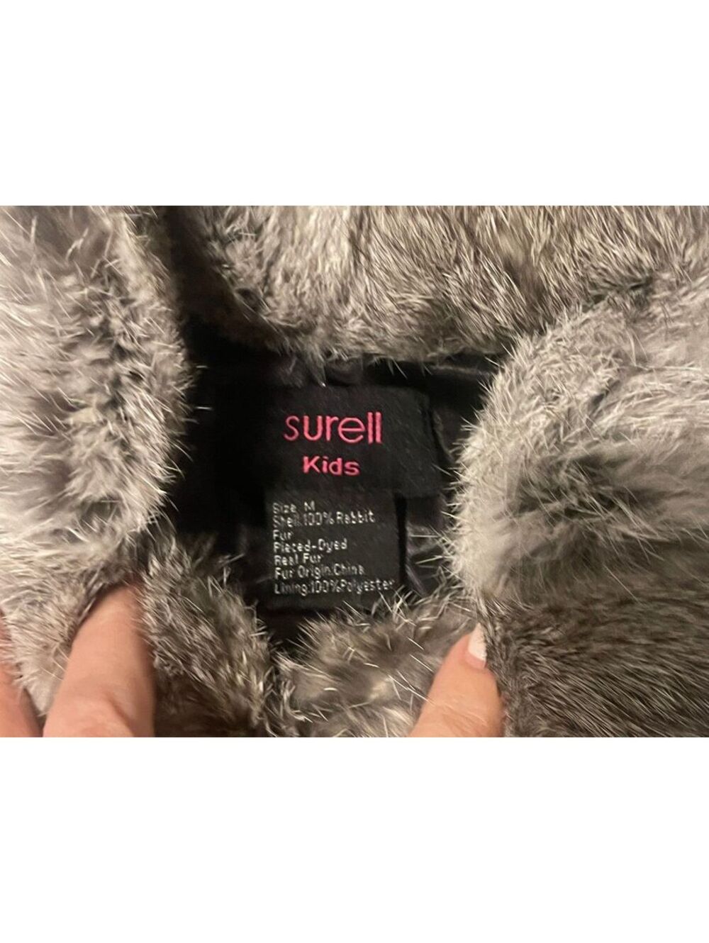 Surrell Kids Rabbit Fur Vest - Picture 3 of 5